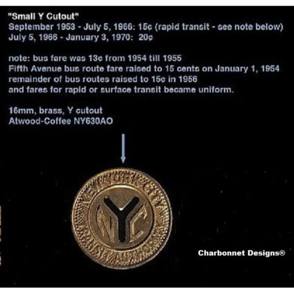 Vintage Circulated NYC 1953 New York City Subway Token Pendant. Great Gift! - Picture 5 of 11